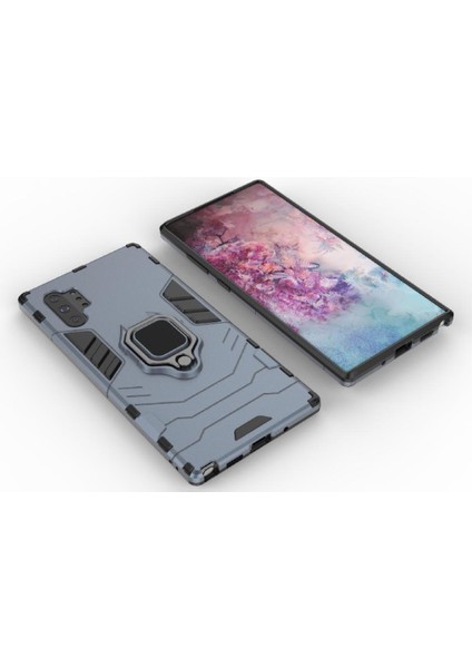 Halka Araba Dağı Kickstand Kılıf Samsung Galaxy NOTE10 Artı Askeri Halka (Yurt Dışından)