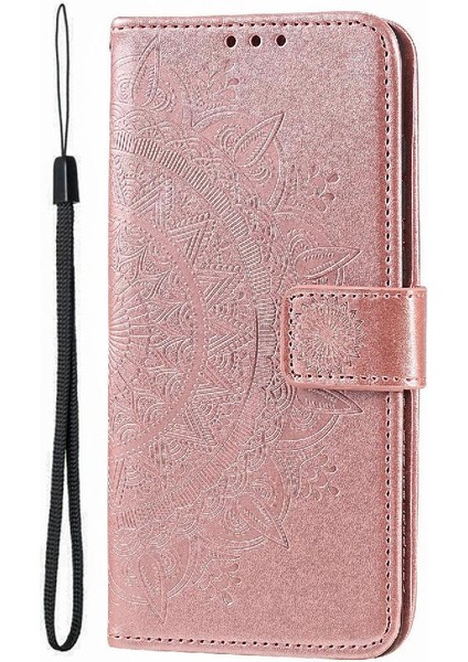 IPhone 16 Için Flip Case Pro Kickstand Cüzdan Kılıf Totem Kabartma Pu (Yurt Dışından)