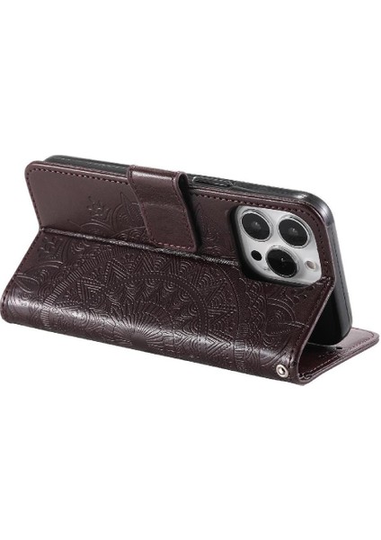 IPhone 15 Için Flip Case Pro Max Cüzdan Kılıf Totem Kabartma Kickstand Pu (Yurt Dışından) indirimleri