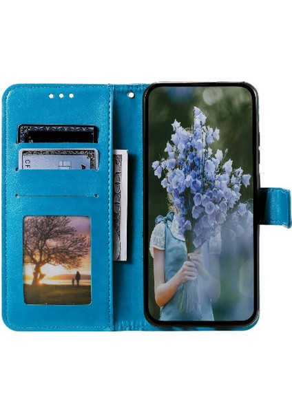 IPhone 15 Için Flip Case Pro Max Cüzdan Kılıf Totem Kabartma Kickstand Pu (Yurt Dışından)