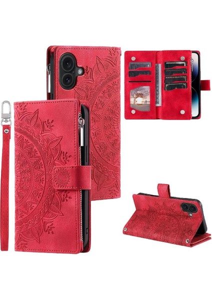 IPhone 16 Için Flip Case Artı Çoklu Kartlar Totem Cüzdan Kılıf Kartı Getirmek (Yurt Dışından)