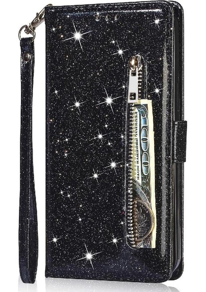 Samsung Galaxy S24 Için Fermuar Cep Durumda Ultra Glitter Cüzdan Kılıf Kartı (Yurt Dışından) fırsatları