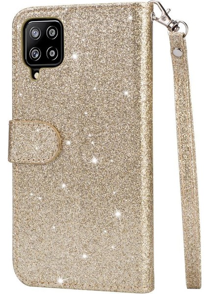 Samsung Galaxy A12 5g Için Fermuarlı Cebi Durumda Pu Deri Glitter Cüzdan (Yurt Dışından) fırsatları