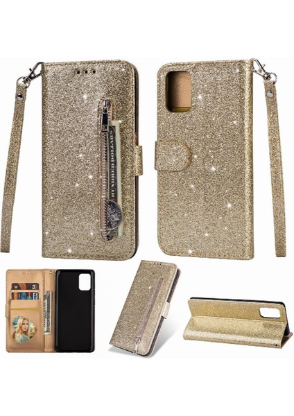 Samsung Galaxy NOTE10 LITE/A81/MGLITTER Glitter Cüzdan Için Fermuarlı Cebi Durumda (Yurt Dışından)