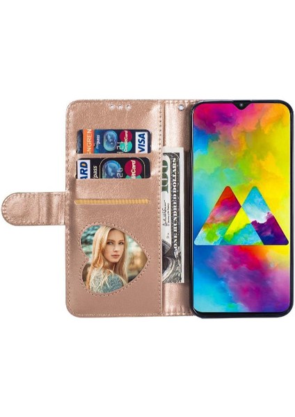 Samsung Galaxy A30 Için Fermuarlı Cebi DURUMDA/A20 Glitter Cüzdan Kılıf Kart Pu (Yurt Dışından)