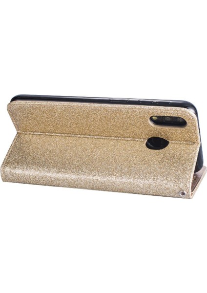 Samsung Galaxy A30 Için Fermuarlı Cebi DURUMDA/A20 Glitter Cüzdan Kılıf Kart Pu (Yurt Dışından)
