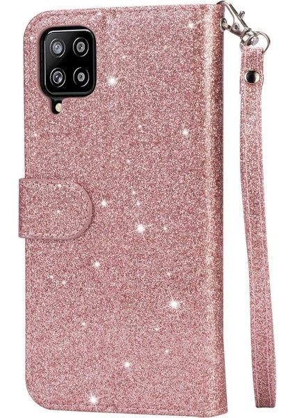 Samsung Galaxy A12 5g Için Fermuarlı Cebi Durumda Pu Deri Glitter Cüzdan (Yurt Dışından) fiyatları