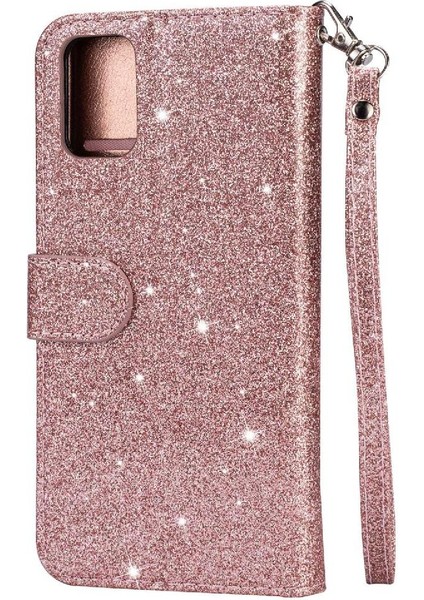 Samsung Galaxy M51 Bilek Kayışı Için Fermuar Cep Durumda Glitter Cüzdan Kılıf (Yurt Dışından) modelleri