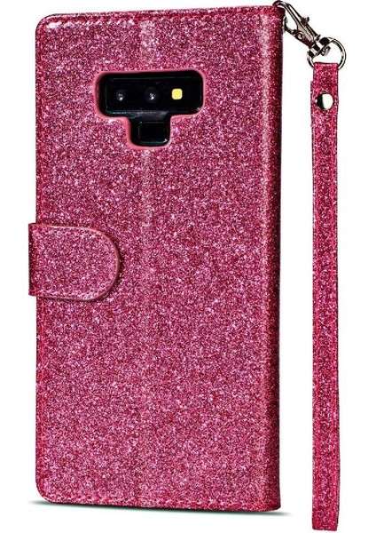 Samsung Galaxy Note9 Glitter Cüzdan Kılıf Manyetik Için Fermuarlı Cebi Durumda (Yurt Dışından) modelleri