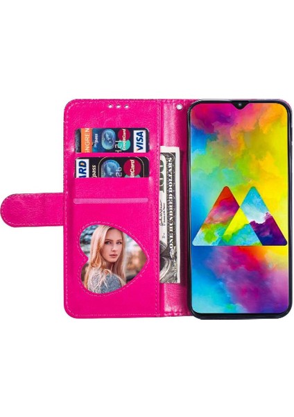 Samsung Galaxy A30 Için Fermuarlı Cebi DURUMDA/A20 Glitter Cüzdan Kılıf Kart Pu (Yurt Dışından)