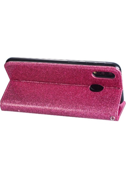 Samsung Galaxy A30 Için Fermuarlı Cebi DURUMDA/A20 Glitter Cüzdan Kılıf Kart Pu (Yurt Dışından)