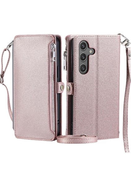 Samsung Galaxy A15 Için Crossbody Durumda 4g/5g 9 Kart Yuvaları Uzun Kordon Yuvası (Yurt Dışından)