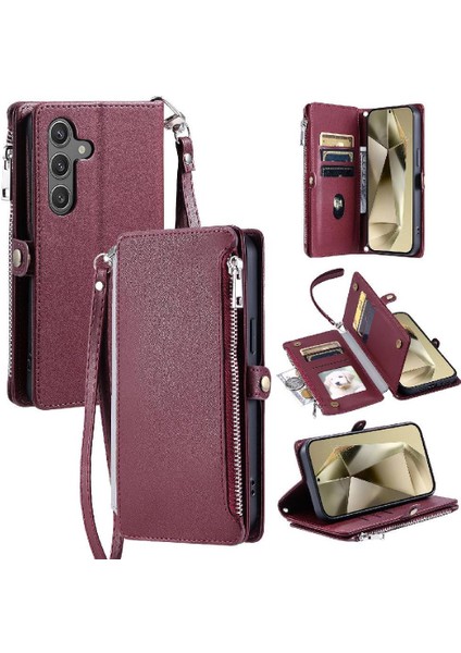Samsung Galaxy A54 5g Için Crossbody Durumda Fermuar Faturaları Yuvası Kılıf Cüzdan (Yurt Dışından)