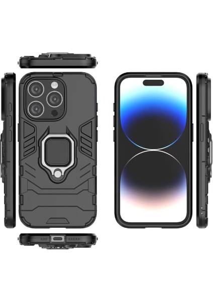 Halka Araba Dağı Kickstand Kılıf IPhone 15 Pro Darbeye Dayanıklı Metal Halka (Yurt Dışından) fiyatları