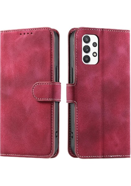 Samsung Galaxy A73 5g Manyetik Pu Deri Bilek Kayışı Cüzdan Için Flip Case (Yurt Dışından)