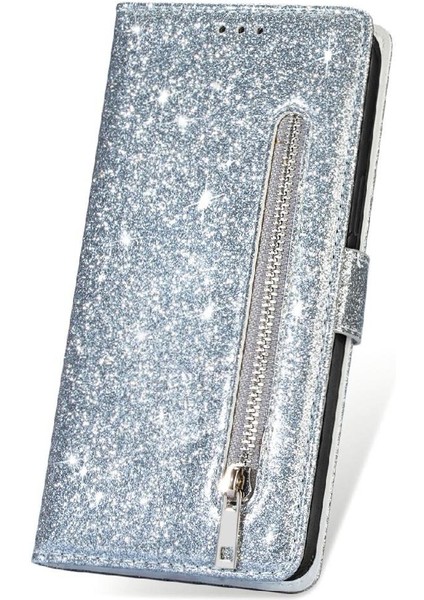 IPhone 15 Pro Pu Deri Manyetik Kapatma Glitter Için Fermuarlı Cebi Durumda (Yurt Dışından) fiyatları