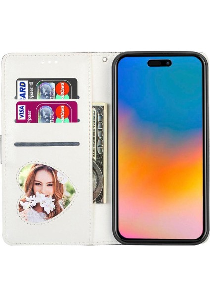 IPhone 15 Pro Pu Deri Manyetik Kapatma Glitter Için Fermuarlı Cebi Durumda (Yurt Dışından) fırsatları