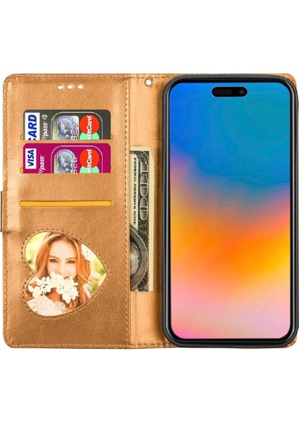 IPhone 15 Için Fermuar Cep Durumda Artı Glitter Cüzdan Kılıf Manyetik Pu (Yurt Dışından) modelleri