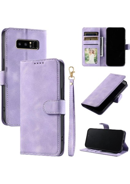 Samsung Galaxy Not 8 Için Flip Case Cüzdan Kart Yuvaları Manyetik Pu Deri (Yurt Dışından)