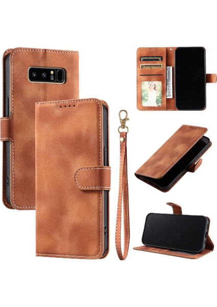 Samsung Galaxy Not 8 Için Flip Case Cüzdan Kart Yuvaları Manyetik Pu Deri (Yurt Dışından)