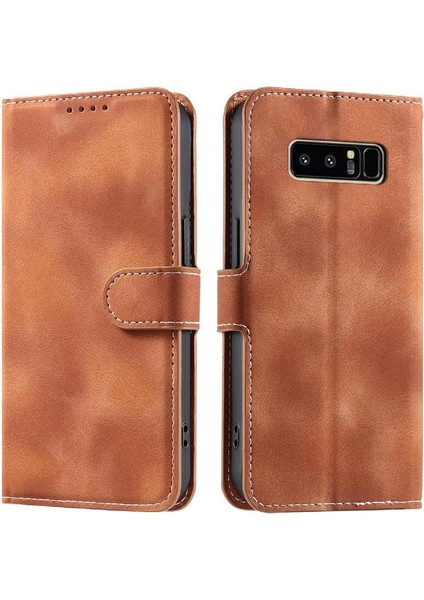 Samsung Galaxy Not 8 Için Flip Case Cüzdan Kart Yuvaları Manyetik Pu Deri (Yurt Dışından)