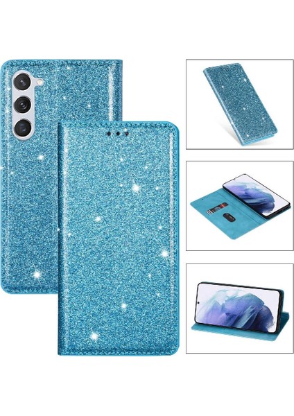 Samsung Galaxy S24 Artı Flip Case Cüzdan Kart Tutucu Için Glitter Flip Case (Yurt Dışından)