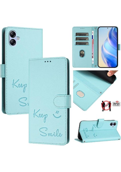 Samsung Galaxy A04E 4g Pu Deri Rfıd Engelleme Kapak Kapak Kartı (Yurt Dışından)