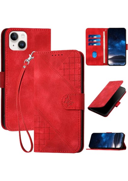 IPhone 15 Için Flip Case Artı Yüksek Kaliteli Deri Telefon Kılıfı ve Kredi (Yurt Dışından)