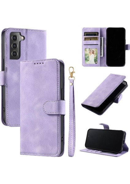 Samsung Galaxy S22 Artı Bilek Kayışı Cüzdan Kart Yuvaları Pu Için Flip Case (Yurt Dışından)