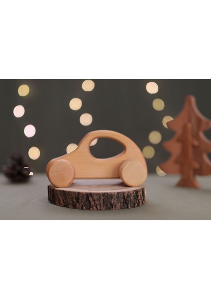 Ahşap Oyuncak Mini Araba Naturel modelleri