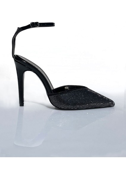 Kapalı Sivri Burun Taşlı Abiye Stiletto