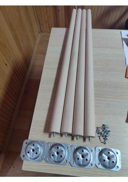 70 cm 4 lük ahşap konik ayak.