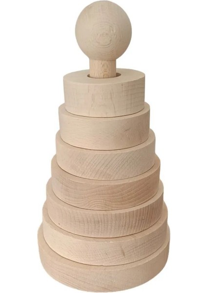 Ahşap Eğitici Oyuncak Yuvarlak Kuleler