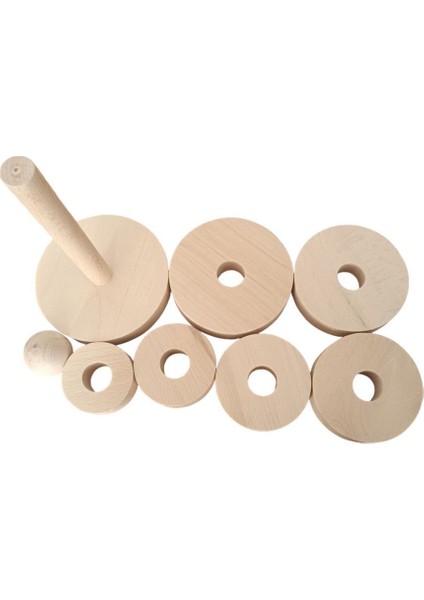 Ahşap Eğitici Oyuncak Yuvarlak Kuleler modelleri