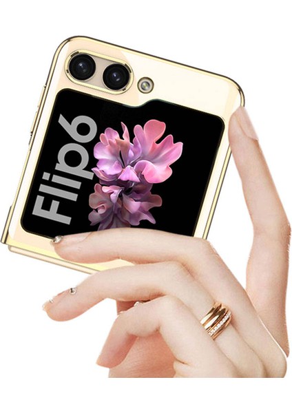 Galaxy Z Flip 6 Kılıf Zore Full Camlı Kıpta Kapak-Şeffaf