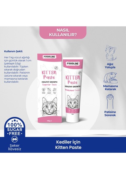 Kitten Malt Macun 100 gr | Yavru ve Anne Kediler Için Immun Sistemi Destekleyici