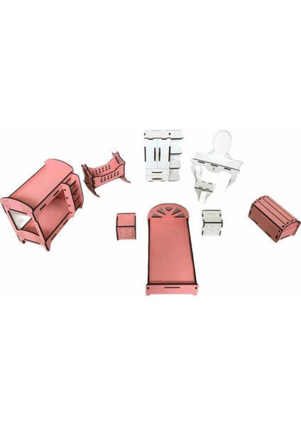 Ahşap 27 Parça Oyuncak Seti Pembe fiyatları