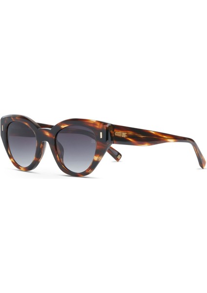 Burcu Esmersoy x Hermossa Hm 1652 C2 Cat Eye Kahverengi - Havana Kadın Güneş Gözlüğü