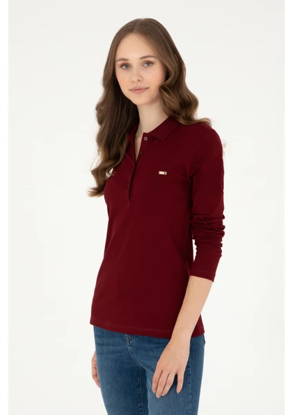 U.S. Polo Assn.  Kadın Bordo Sweatshirt 50296941-VR014