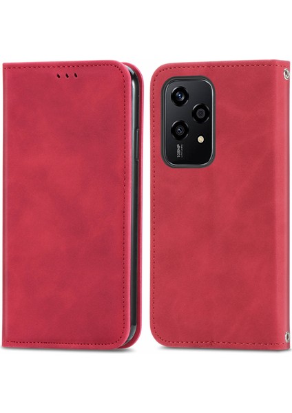 Honor 200 Lite Global Kırmızı Için Retroskin Tüy Kılıf (Yurt Dışından)