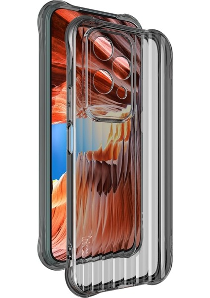 Honor 200 Lite Global Şeffaf Siyah Için Imak Oluklu Doku Kılıfı (Yurt Dışından)