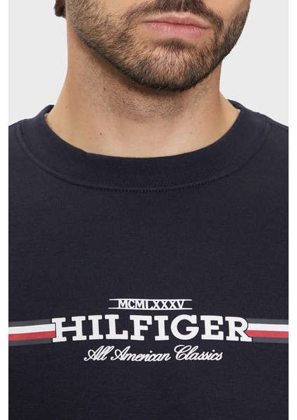 Tommy Hilfiger Pamuklu Regular Fit Bisiklet Yaka Sweat Erkek Sweat Mw0mw35530 Dw5