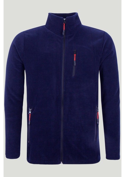 Lacivert Renk Fermuarlı 3 Cepli Polar 1209 - Lacivert