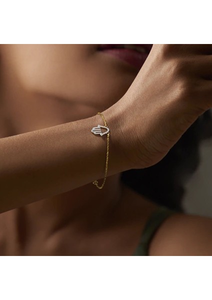 14 Ayar Altın Zirkon Taşlı Fatma Eli Bileklik 113878 fiyatları