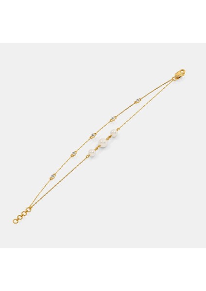 14 Ayar Altın Pırlanta ve Doğal Inciler Bileklik 113866 fiyatları