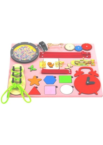 Aktivite Eğitim Tahtası(Pembe),montesori,busy Board,ahşap Oyuncak fiyatları