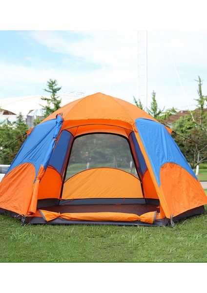 Çift Katlı Altı Taraflı Altıgen Tam Otomatik Kamp Çadırı 10-12 Kişilik Angel Eye fiyatları