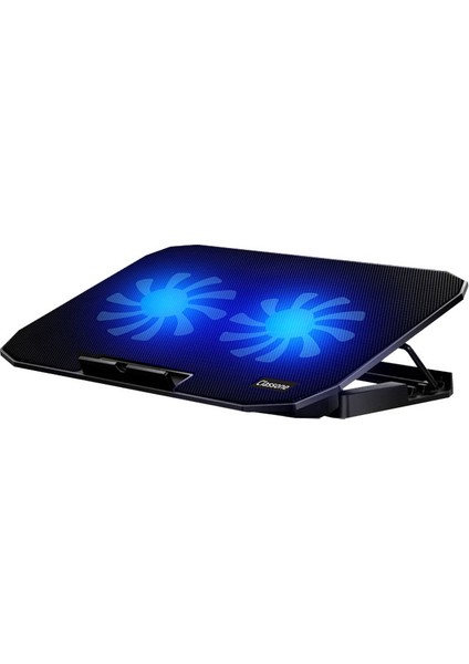 M40 Gaming Laptop Soğutucu  Notebook Standı, Mavi LED ,14-15.6-17 Inch Uyumlu, 2 Fan, 2 USB