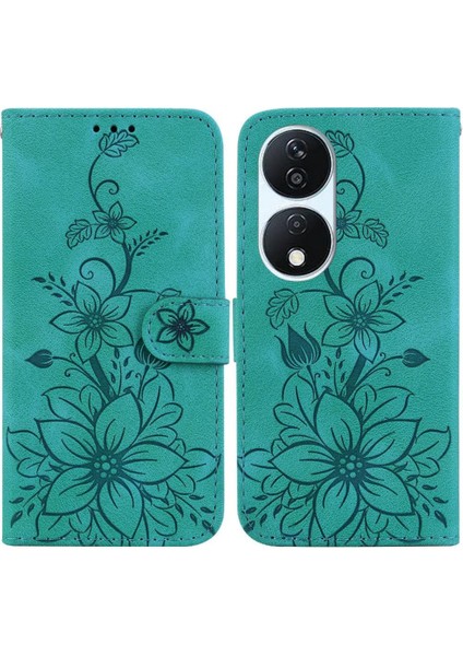Onur X7B Için Flip Case Kickstand Kabartmalı Zambak Manyetik Cüzdan Kart Tutucu (Yurt Dışından) indirimleri