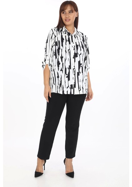 Büyük Beden Desenli Kadın Gömlek fiyatları